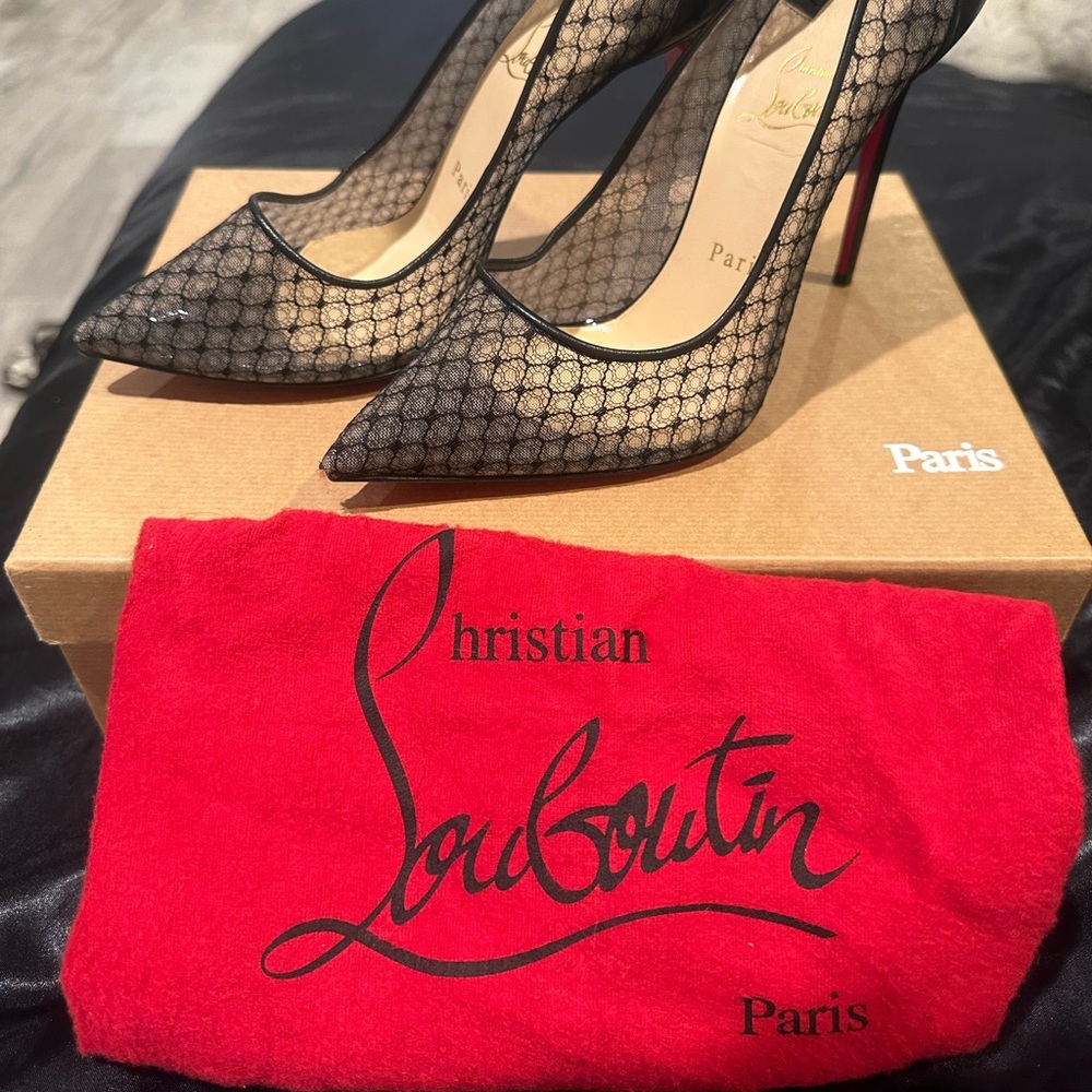 Christian Louboutin | Follies Lace Stiletto | Size 38.5